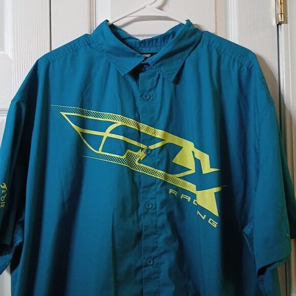 Fly Racing button down short sleeve shirt Sz 3XL - Picture 3 of 8